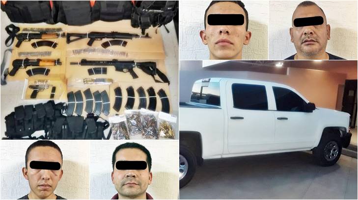 detenidos armas y auto