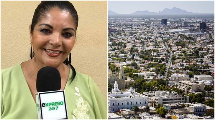 alcaldesa de navojoa y panorámica de Hermosillo