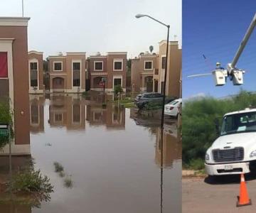 Lluvia saca a flote fallas en los servicios básicos de Navojoa