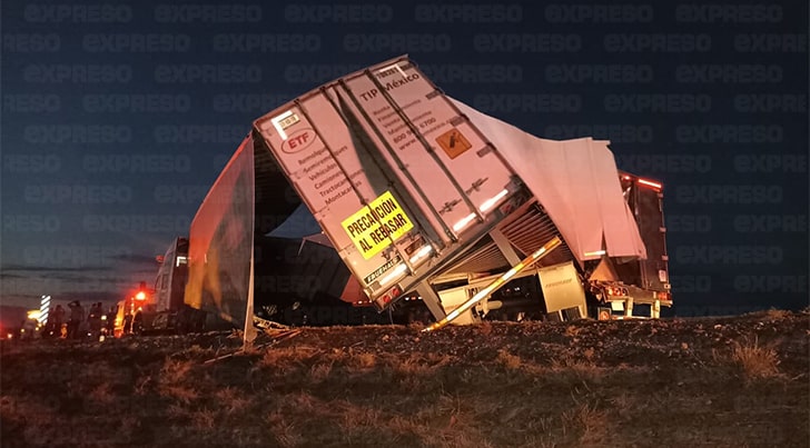 Se registra aparatoso choque múltiple sobre el tramo Hermosillo-Obregón