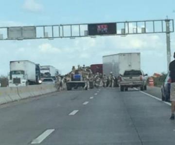 Militares realizan operativo en Altar