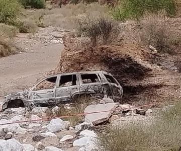 Encuentran cuerpo en vehículo calcinado rumbo al Relleno Sanitario