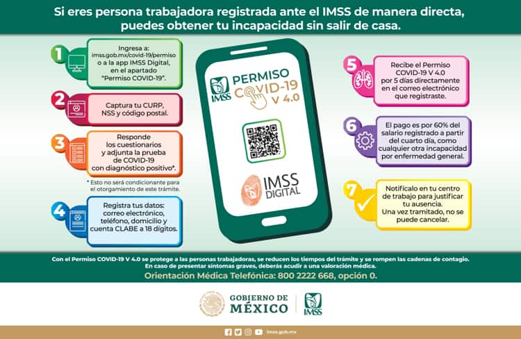 IMSS reactiva el permiso Covid ante alza de contagios por quinta ola