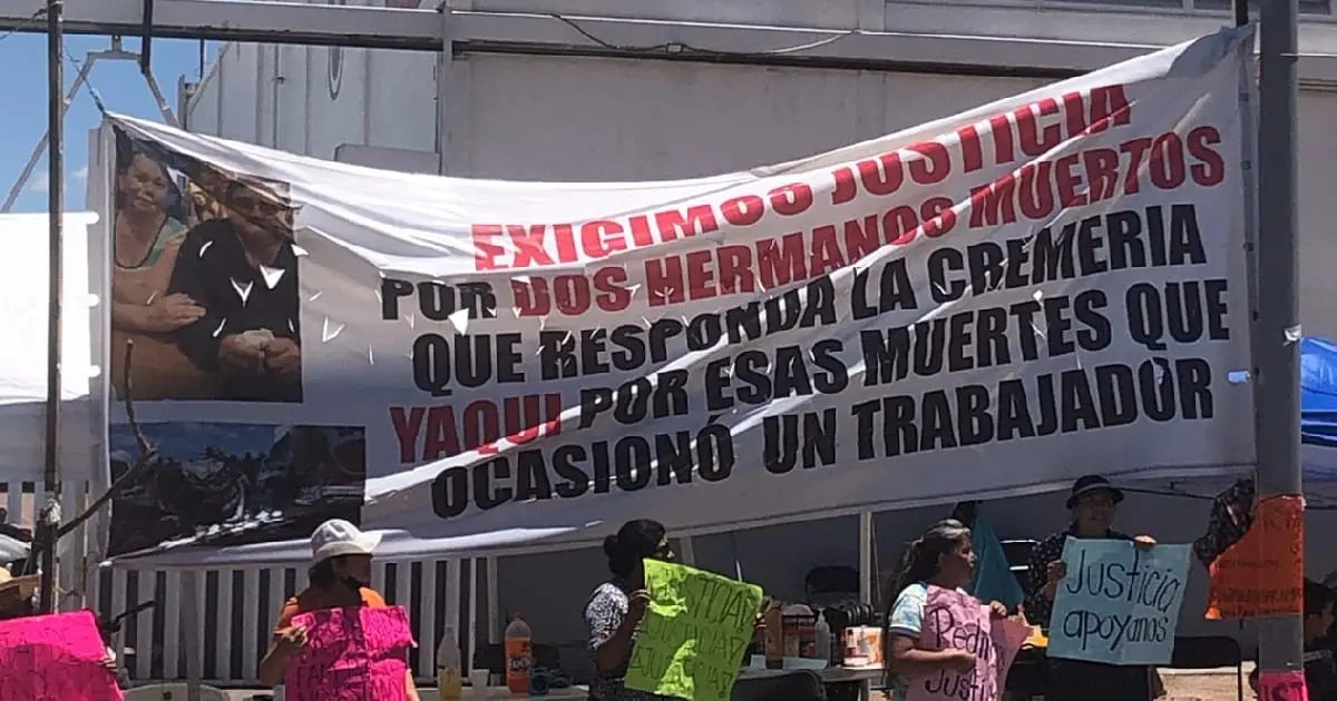 Ni un minuto ha parado el plantón contra empresa lechera en Nogales