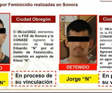 Cajeme con dos de 17 feminicidas detenidos en México la última semana