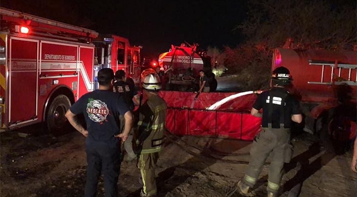 Se incendia bodega con químicos al poniente de Hermosillo