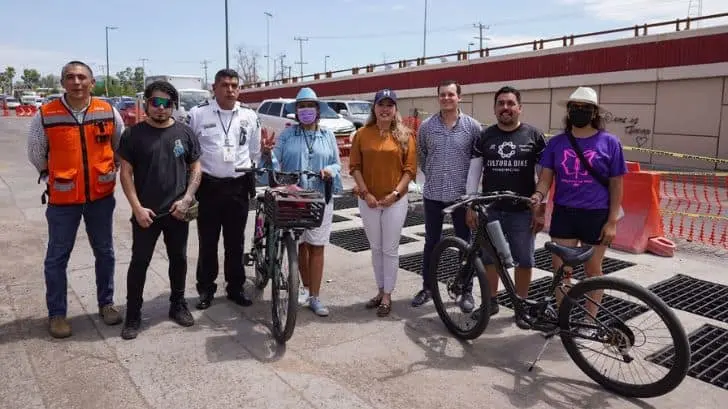 Cidue y ciclistas atienden problema con parrillas pluviales