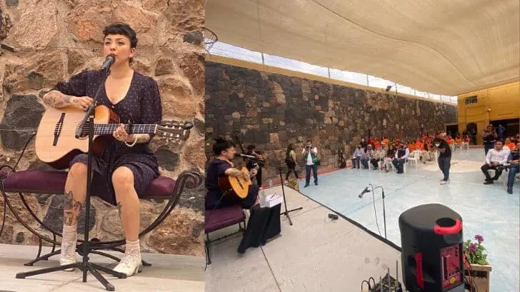 Mon Laferte sorprende a internas del Cereso Femenil en Ciudad Obregón