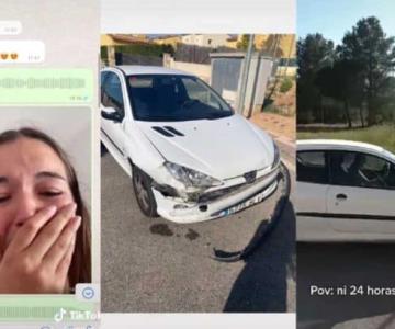 Joven choca su auto después de recibir licencia de conducir