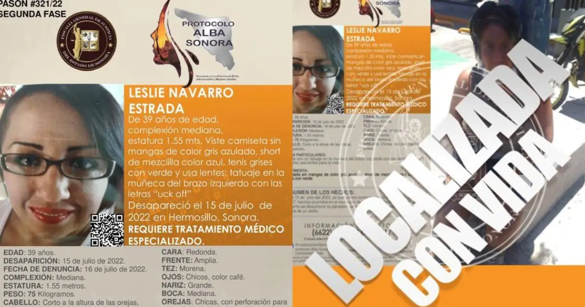 Es localizada Leslie Navarro; desactivan Alerta Alba