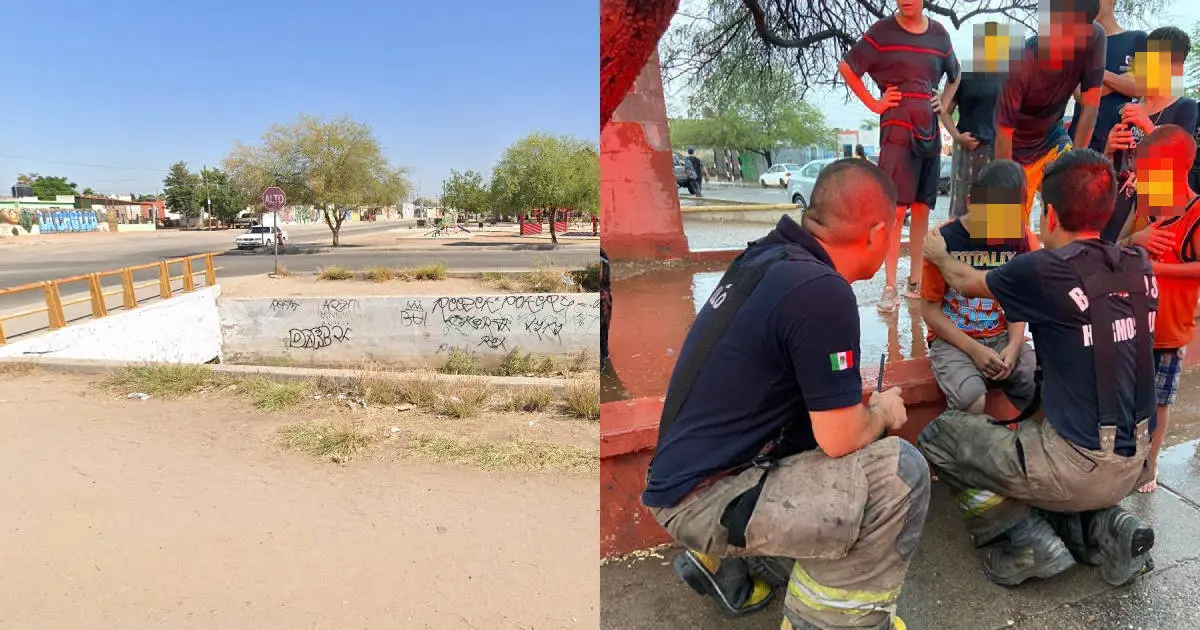 Menor cae en arroyo de La Cholla y es rescatado por ciudadanos