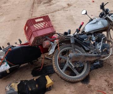 Exceso de velocidad genera choque entre dos motociclistas