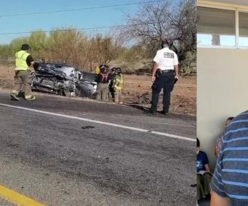 Se mantienen hospitalizados dos menores tras accidente en carretera a Kino