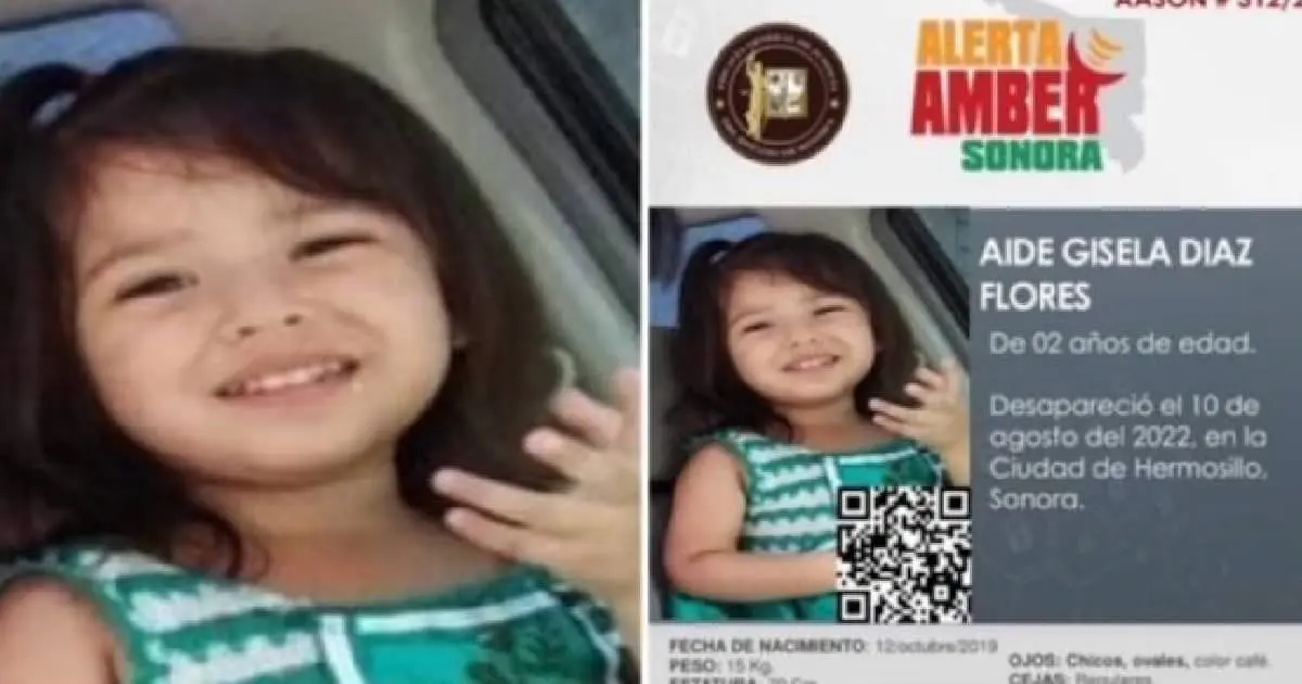 Se activa Alerta Amber por la desaparición de la pequeña Aidé Gisela