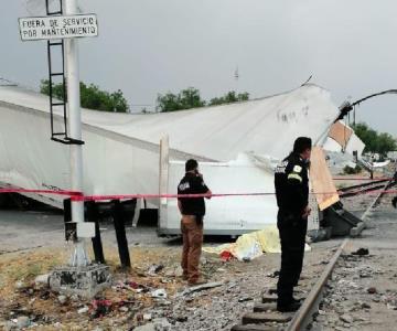 Tren arrolla a conductor de tráiler