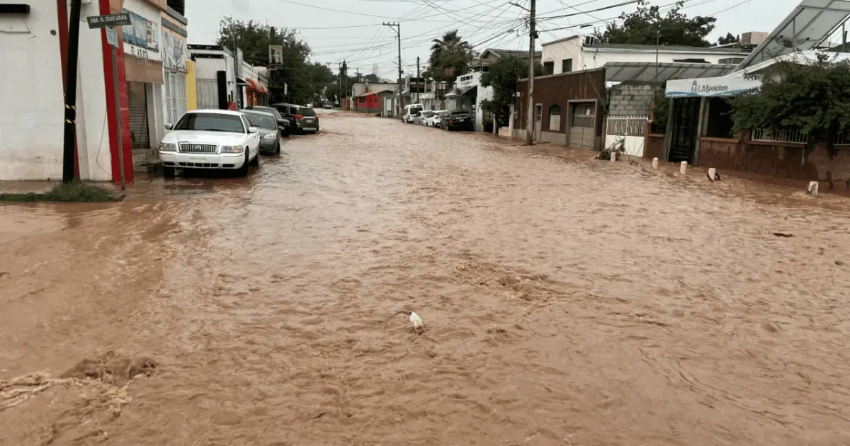 Multarán con 10 mil pesos por intentar cruzar calles convertidas en arroyos