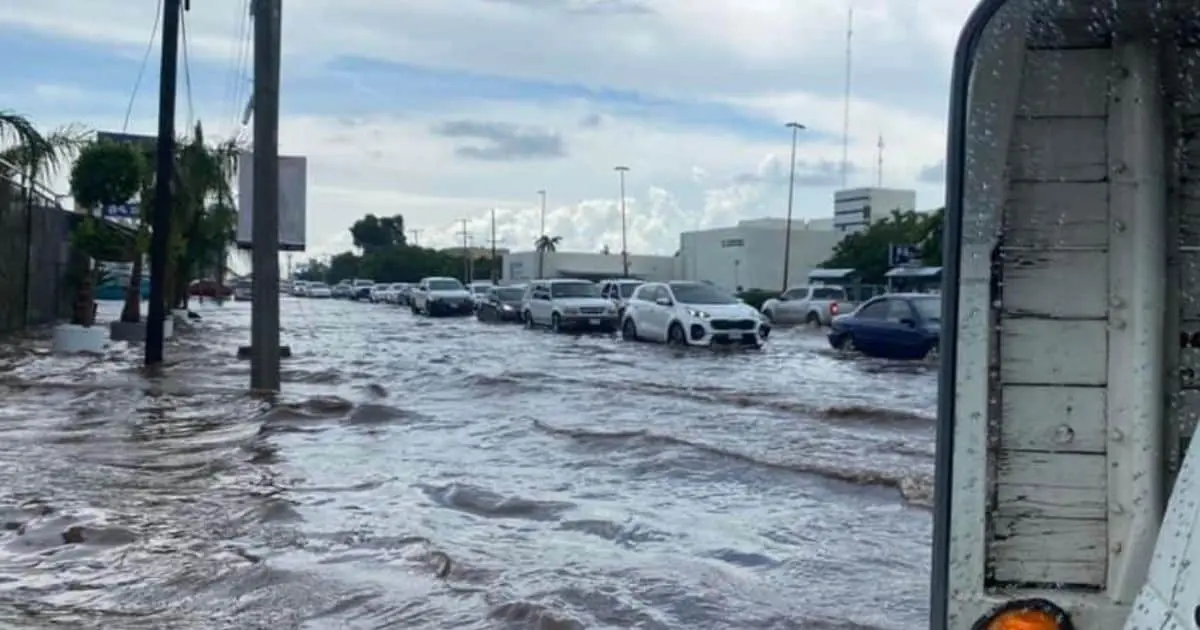 Lluvia inunda Cajeme: recuento de daños de este viernes