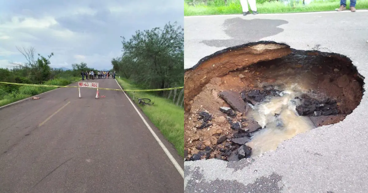 Socavón obliga el cierre de carretera Masiaca-Jopopaco