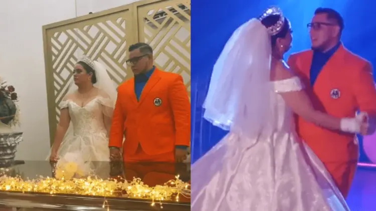 Novio se va vestido de Dragon Ball a su boda