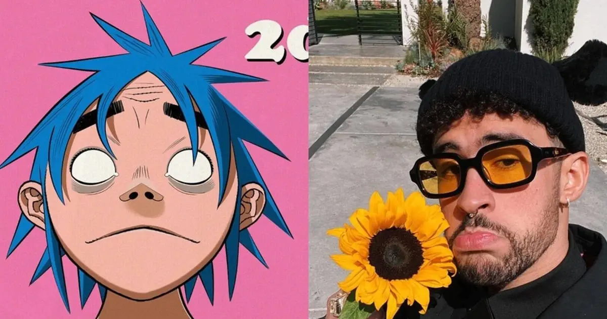 Gorillaz estrenará nuevo material discográfico junto a Bad Bunny