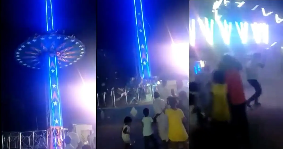 ¡De terror! Juego mecánico se desploma y deja una decena de heridos