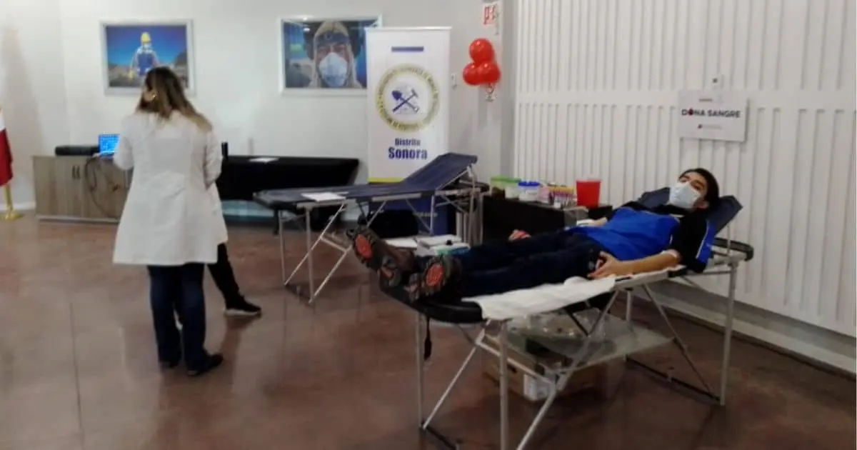 Mineros de Sonora realizan campaña de donación de sangre