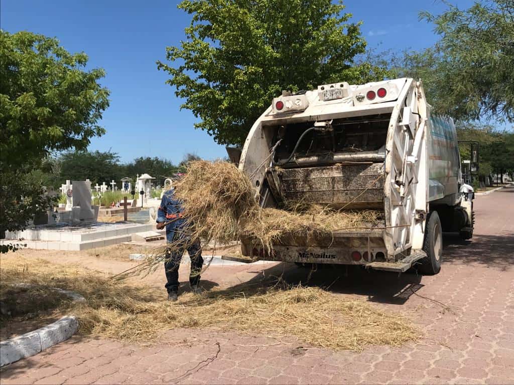 Cortan maleza en el Panteón Yáñez para las próximas visitas