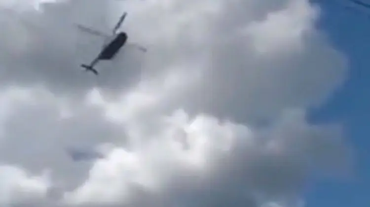 Registran desplome de helicóptero de la Marina en Centla
