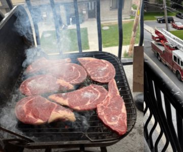 Sonorense haciendo carne asada en Canadá alerta a Bomberos