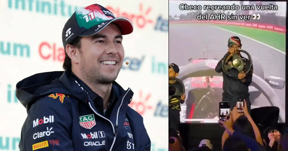 Checo Pérez se viraliza por correr sin ver el Hermanos Rodríguez