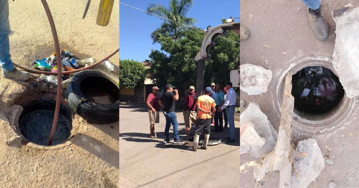 Hasta llantas encuentra Oomapas en drenaje de Cajeme