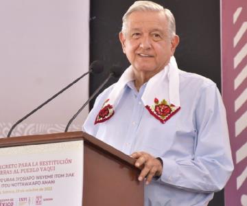 AMLO se compromete a vigilar de cerca Plan de Justicia Yaqui