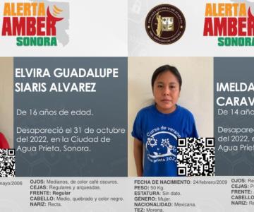 Activan Alerta Amber en Agua Prieta; dos adolescentes desaparecidas