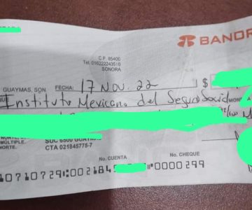 Hombre sin hogar se encuentra cheque en Guaymas; busca a su dueño