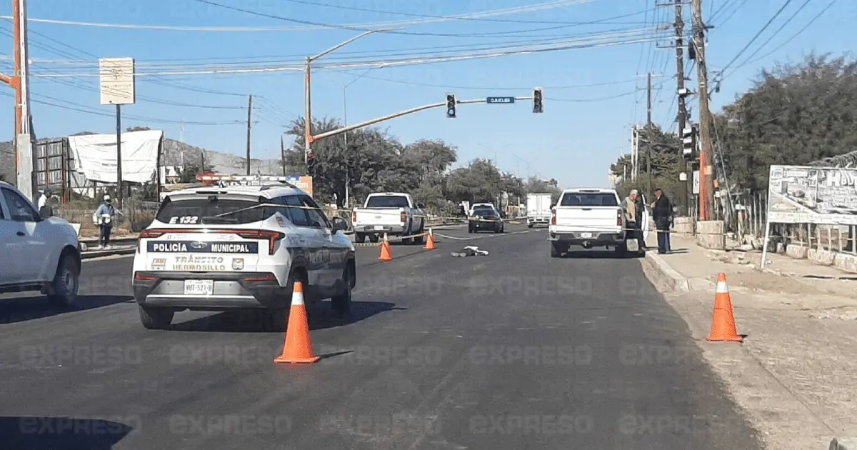 Muere hombre atropellado al norte de Hermosillo
