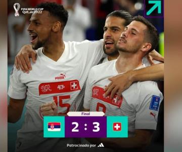 Suiza vence a Serbia y pasa a octavos de final