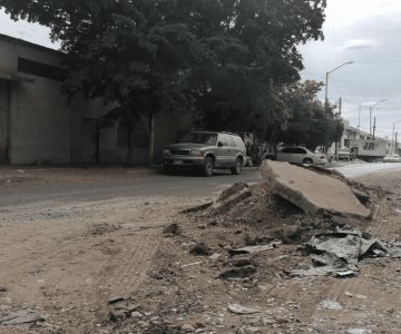 Calle Sufragio Efectivo en Navojoa está cada vez más intransitable