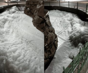 Arrojan jabón a la cascada monumental de Ciudad Obregón