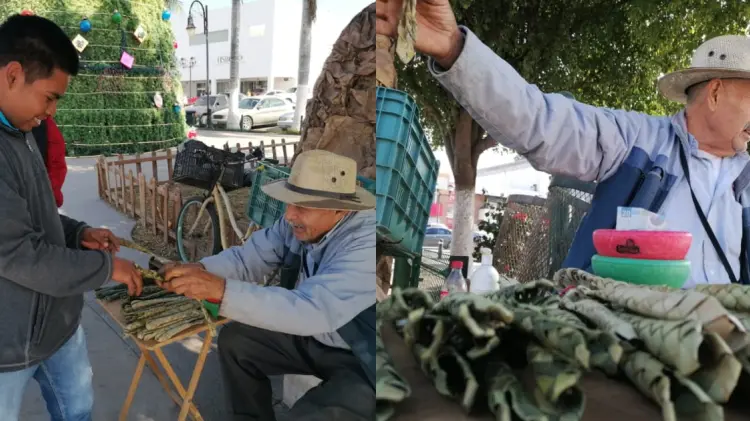 Don Manuel Castelo elabora el Caimán atrapa dedos. (Foto: Jonathan Castellón/EXPRESO)