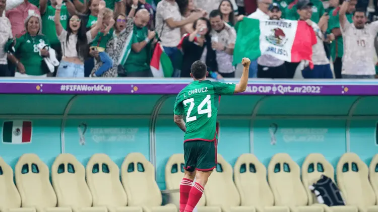 Luis Chávez anotó un golazo de tiro libre ante Arabia Saudita. (Foto: MiSeleccionMX)