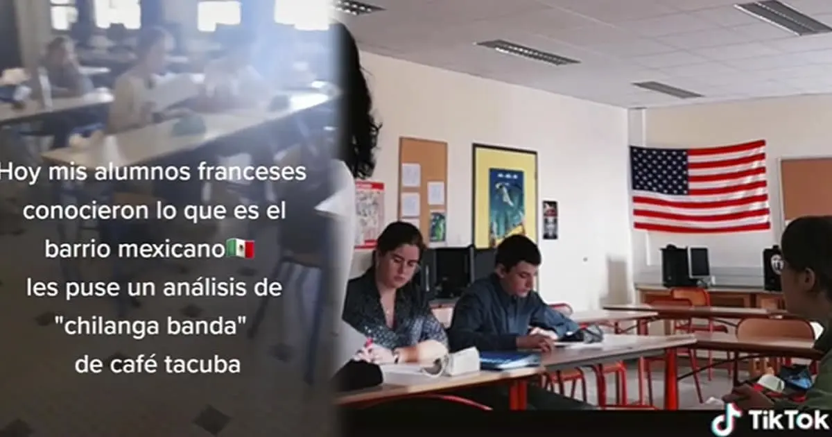 Maestra enseña español a alumnos con canción Chilanga Banda