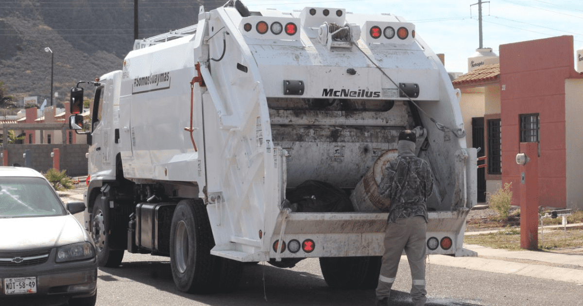 Recolección de basura en Guaymas operará normal en Navidad