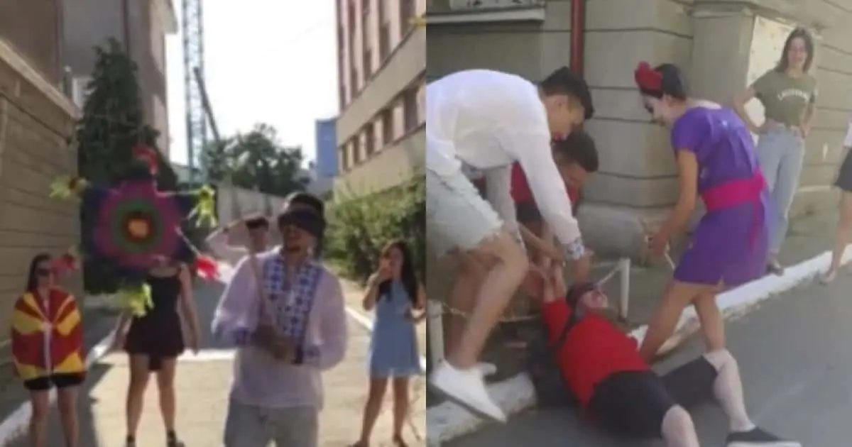 VIRAL | La reacción de los rumanos ante piñata mexicana