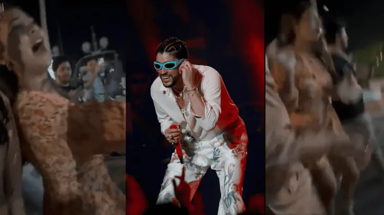 Bad Bunny arrojó el celular de una fan tras intentar grabarse con él. (Foto: Cortesía)