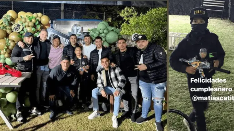 Más jugadores de Cruz Azul acudieron a la fiesta con temática de narcotráfico. (Foto: Cortesía)