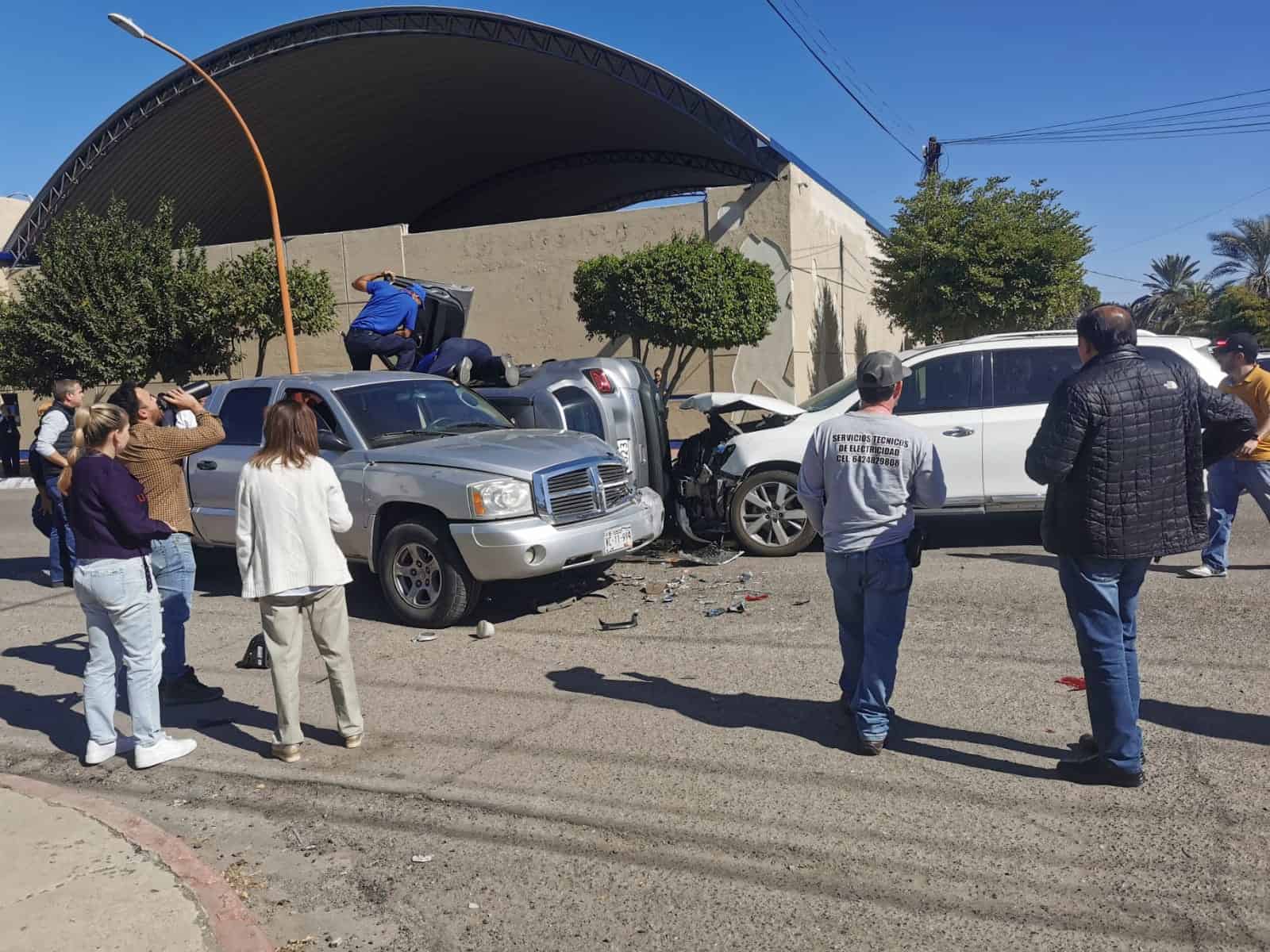 Triple choque en Navojoa deja una persona lesionada