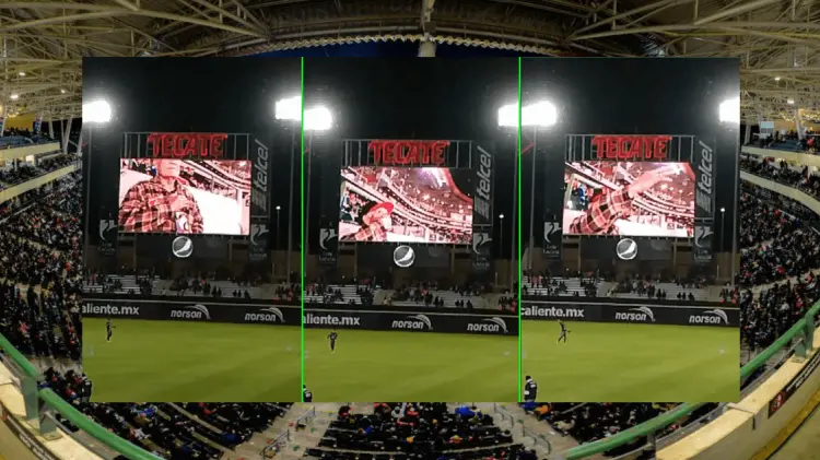 El hombre no dudó en dedicar al cielo la Kiss Cam. (Foto: Cortesía)