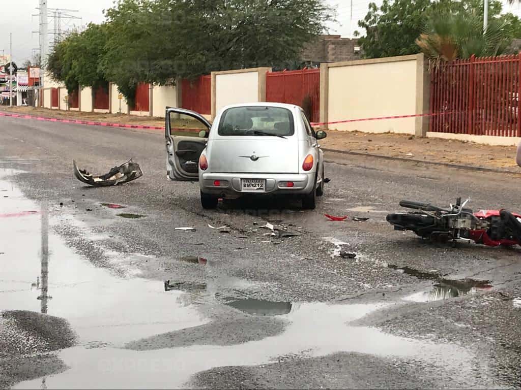 Muere motociclista en triple choque al poniente de Hermosillo