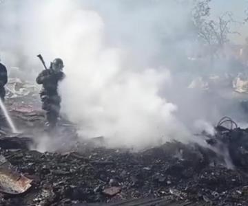 Registran incendio de basura en predio ubicado en carretera 26