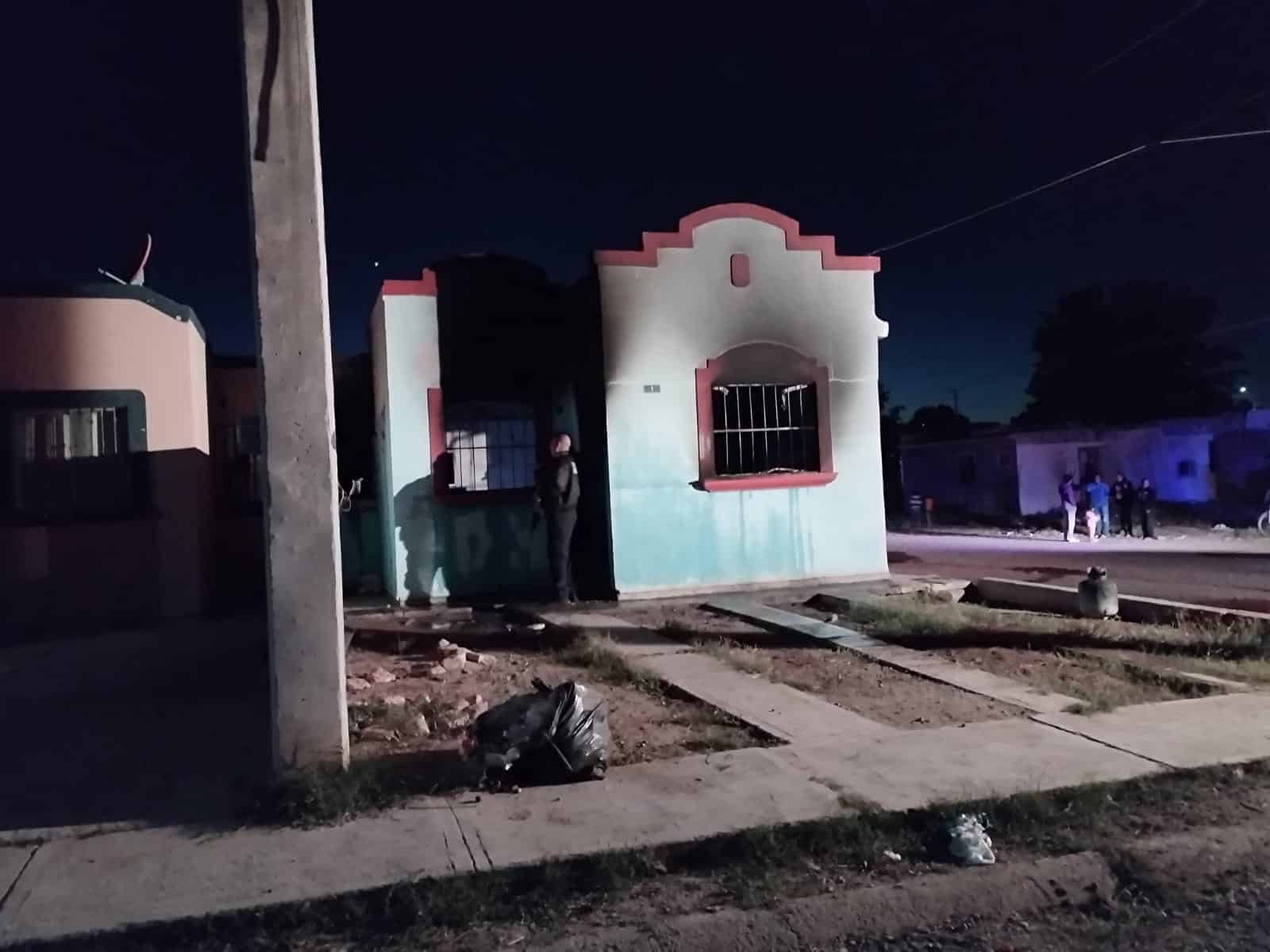 Fuga de gas provoca incendio de una vivienda en Navojoa